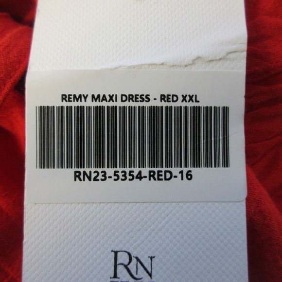 RNWY Runaway Remy Maxi Tank Dress XXL Orange Cotton Tiered Tie Boho Summer 510 - Picture 5 of 12